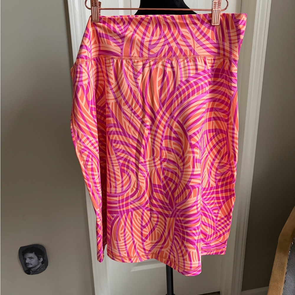 Spunk Vibrant Pink and Orange Midi Skirt